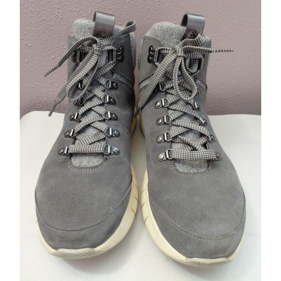 Cole Haan Grand ZG Field Hiker W29505 Grey Suede Lace Up Boots Womens 9.5B - Picture 2 of 10